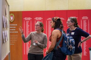 Photo of a questions and answers session during the UW Health Sustainability Celebration.