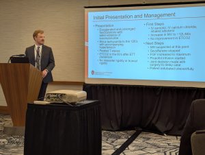 Photo of Dr. Henschell presenting at MARC.