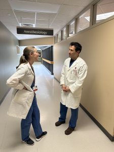 Critical care anesthesia faculty members outside of the anesthesiology department in University Hospital.