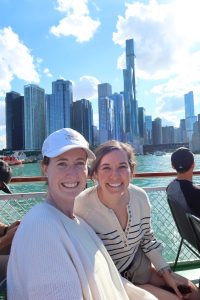 Resident Chiefs Margarent Smoot and Kaya Garringer on a ferry ride.